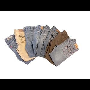 YMI, Levi, Old Navy, Carters and Cherokee adjustable girls jeans